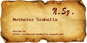 Notheisz Szabella névjegykártya